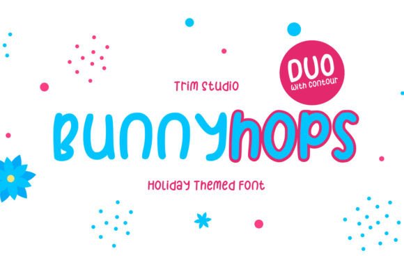Bunnyhops: A Playful Display Font for Handmade Easter & Whimsical Designs