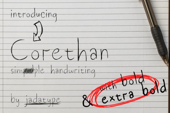 Corethan: A Handwritten Display Font That Feels Like a Warm Hello